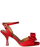 J. Renee Nishia Satin Bow Ankle Strap Dress Sandals