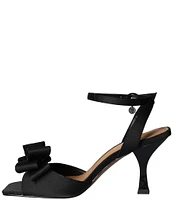 J. Renee Nishia Satin Bow Ankle Strap Dress Sandals