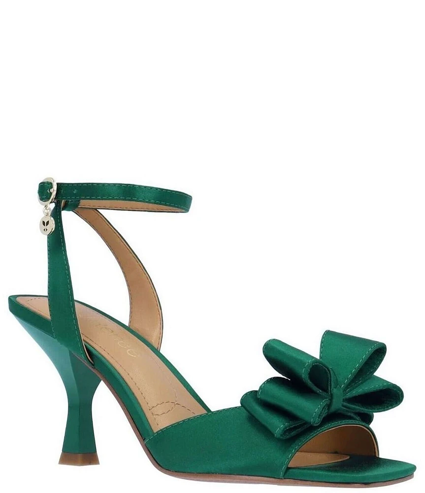 J. Renee Nishia Satin Bow Ankle Strap Dress Sandals