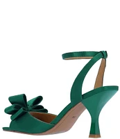 J. Renee Nishia Satin Bow Ankle Strap Dress Sandals