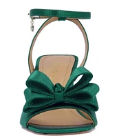 J. Renee Nishia Satin Bow Ankle Strap Dress Sandals