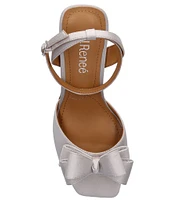 J. Renee Nishia Satin Bow Ankle Strap Dress Sandals