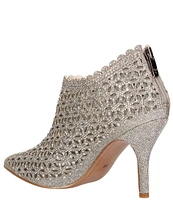 J. Renee Nishita Glitter Fabric Rhinestone Cut Out Shooties