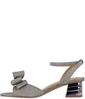 J. Renee Novela Glitter Fabric Bow Dress Sandals