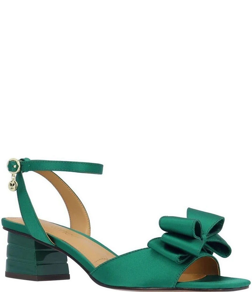 J. Renee Novela Satin Bow Dress Sandals