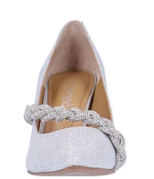 J. Renee Nyomee Glitter Fabric Embellished Braid Dress Pumps