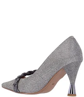 J. Renee Nyomee Glitter Fabric Embellished Braid Dress Pumps