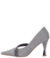 J. Renee Nyomee Glitter Fabric Embellished Braid Dress Pumps