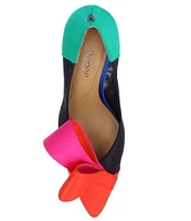 J. Renee Olene Multi Colored Satin Mesh Bow Pumps