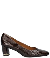 J. Renee Olivienne Lizard Print Pumps