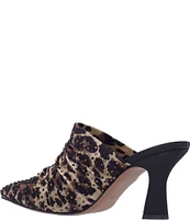 J. Renee Parisa Leopard Print Rhinestone Mesh Dress Mules