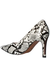 J. Renee Phoebie Snake Embossed Pointed Toe Pumps