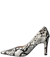 J. Renee Phoebie Snake Embossed Pointed Toe Pumps