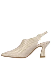 J. Renee Prissy Lizard Embossed Patent Slingback Shooties