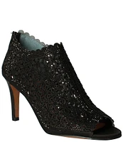 J. Renee Radita Satin Rhinestone Peep Toe Shooties