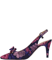 J. Renee Rayne Jacquard Floral Slingback Pumps