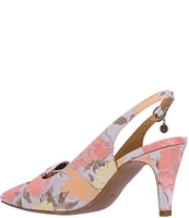 J. Renee Rayne Jacquard Floral Slingback Pumps