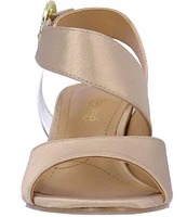 J. Renee Safira Satin Asymmetrical Dress Sandals