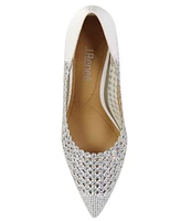 J. Renee Sesily Satin Rhinestone Embellished Pointed Toe Pumps