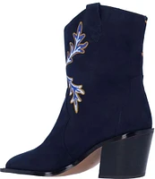 J. Renee Skyla Suede Embellished Western Inspired Booties