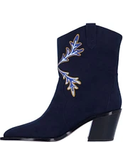 J. Renee Skyla Suede Embellished Western Inspired Booties