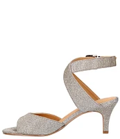 J. Renee Soncino Glitter Fabric Ankle Strap Dress Sandals