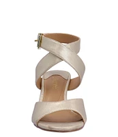 J. Renee Soncino Iridescent Leather Ankle Strap Dress Sandals