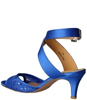 J. Renee Soncino Sequin Mesh Satin Dress Sandals