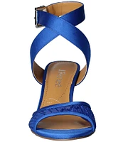 J. Renee Soncino Sequin Mesh Satin Dress Sandals