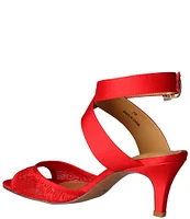 J. Renee Soncino Sequin Mesh Satin Dress Sandals