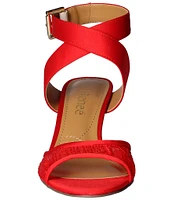 J. Renee Soncino Sequin Mesh Satin Dress Sandals