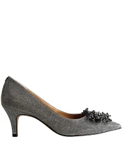 J. Renee Tacitha Glitter Fabric Beaded Ornament Pumps