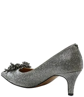 J. Renee Tacitha Glitter Fabric Beaded Ornament Pumps