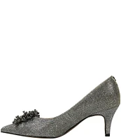 J. Renee Tacitha Glitter Fabric Beaded Ornament Pumps