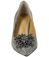 J. Renee Tacitha Glitter Fabric Beaded Ornament Pumps