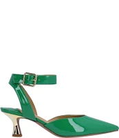 J. Renee Tamsin Patent Ankle Strap Dress Pumps