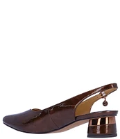 J. Renee Taveta Patent Slingback Pumps