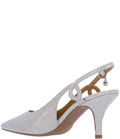 J. Renee Tindra Snake Embossed Slingback Pumps