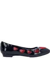 J. Renee Truelove Heart Patent Mesh Heart Flats