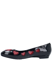 J. Renee Truelove Heart Patent Mesh Heart Flats