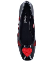 J. Renee Truelove Heart Patent Mesh Heart Flats