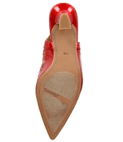 J. Renee Valerian Patent Cut Out Slingback Pumps