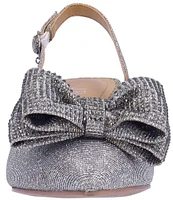 J. Renee Weslee Dance Glitter Fabric Bow Sling Pumps