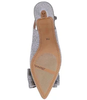 J. Renee Weslee Dance Glitter Fabric Bow Sling Pumps