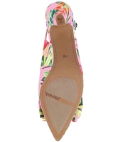 J. Renee Weslee Floral Print Bow Sling Pumps