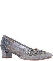 J. Renee Zofia Glitter Fabric Mesh Rhinestone Butterfly Pumps