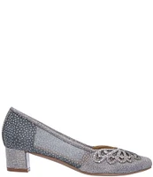 J. Renee Zofia Glitter Fabric Mesh Rhinestone Butterfly Pumps