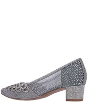 J. Renee Zofia Glitter Fabric Mesh Rhinestone Butterfly Pumps