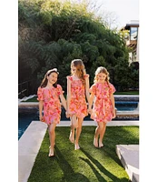 J.Marie Big Girls 7-14 Playa Puff Sleeve Dress