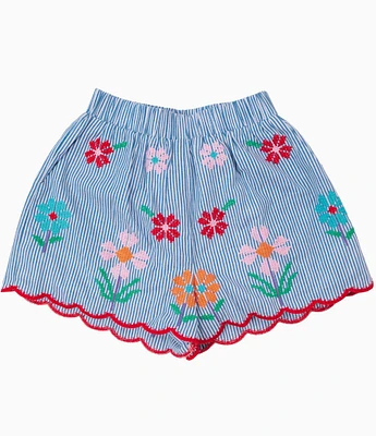 J.Marie Big Girls 7-14 Tristen Embroidered Shorts